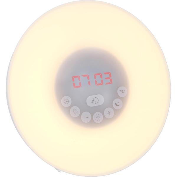 Grundig Wake Up Light - Nachtlampje met Tijdweergave - Lichtwekker met FM Radio en Natuurlijke Geluiden