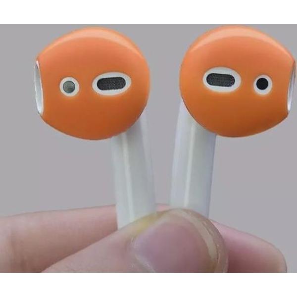 3 Paar Airpods Siliconen Beschermhoesjes - Ear Tips - Anti Slip Airpods - Airpods Comfortabel - Oor Tips - Oranje