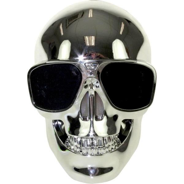 United Entertainment Speaker Skull Bluetooth 13 Cm Staal Zilver