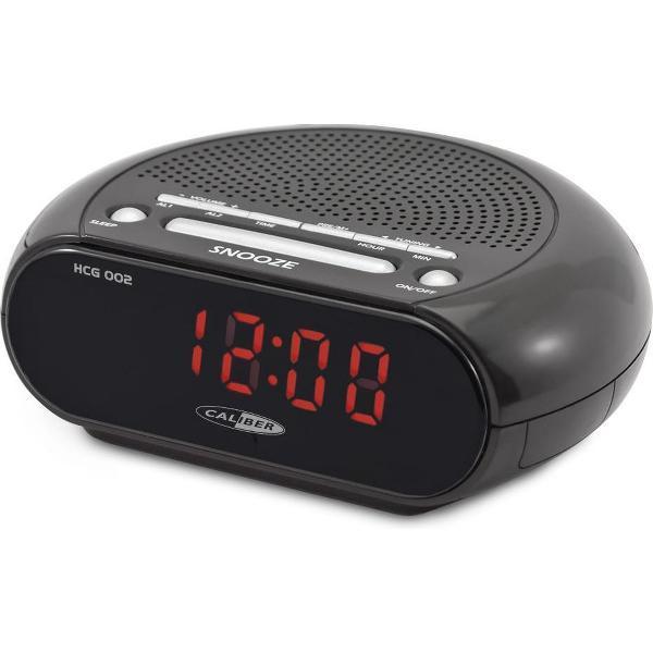 Caliber HCG002 - Wekkerradio met dual alarm - Zwart