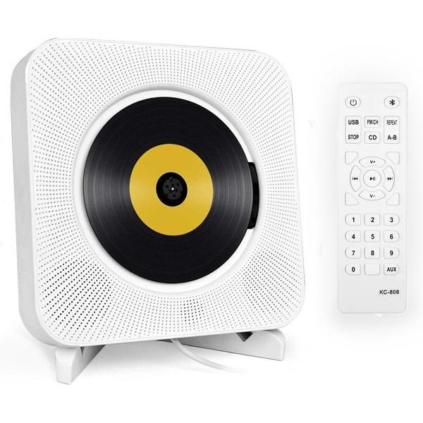 CD-Speler Draagbare met Bluetooth - 5 in 1 Aan de wand Monteerbare CD-speler - Veilig voor kinderen - Met Afstandsbediening