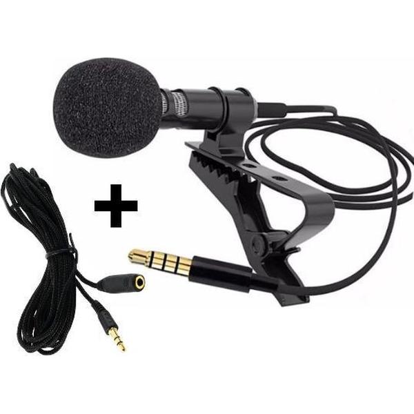 Clip-On Microfoon met Audio Verlengkabel Female To Male - 3.5 mm