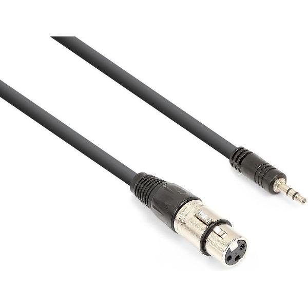 Vonyx audiokabel XLR (f) - 3,5mm jack stereo - 0,5 meter