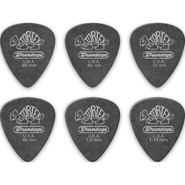 Dunlop Tortex Pitch Black Set 0.50mm-1.14mm 6-pack