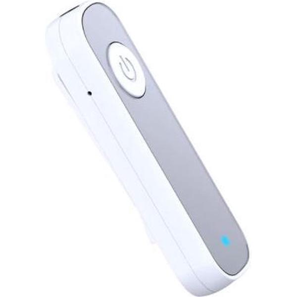 DrPhone WA10 Bluetooth 5.0+EDR Ontvanger 3.5mm Jack AUX Adapter – Audio Ontvanger – Zet AUX in Bluetooth met Cliphouder en Spiegel Functie - Wit