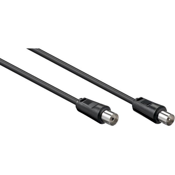 Goobay IEC (m) - IEC (v) coaxkabel / recht - zwart - 5 meter