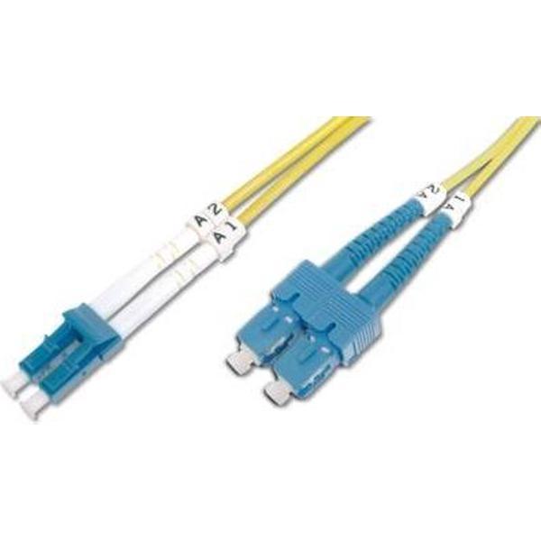 Digitus DK-292SCA3LC-02 Glasvezel kabel 2 m OS1 SC/APC LC/PC Geel
