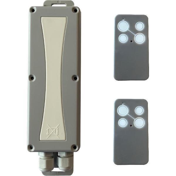 Universele rolluik ontvanger met 2 handzenders