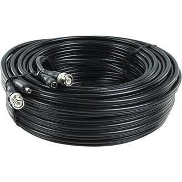 König, Security Coax Kabel RG59 + DC Voeding, 30m