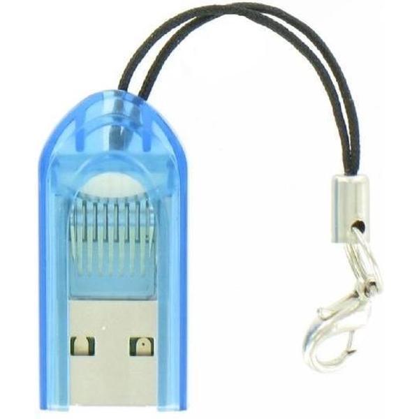 Dolphix USB Cardreader sleutelhanger met USB-A connector en 1 kaartsleuf - voor Micro SD/SDHC - USB2.0