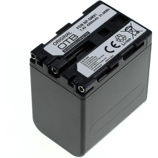 OTB Camera accu compatibel met Sony NP-FM90 en NP-QM91 - 4200 mAh