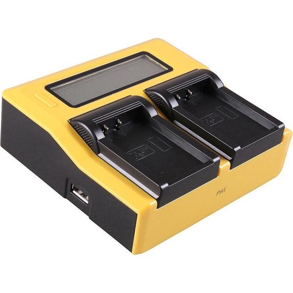 Huismerk Duo oplader voor 2 camera-accu's Canon LP-E17 - met LCD scherm