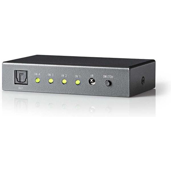 Nedis digitale optische Toslink audio schakelaar 4 in - 1 uit
