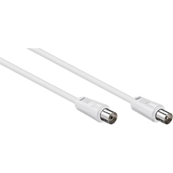 Nedis IEC (m) - IEC (v) coaxkabel / recht - wit - 25 meter