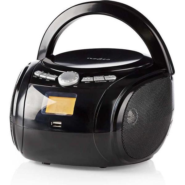 Boombox | 9 W | Bluetooth® | CD Player / FM Radio / USB / Aux | Black