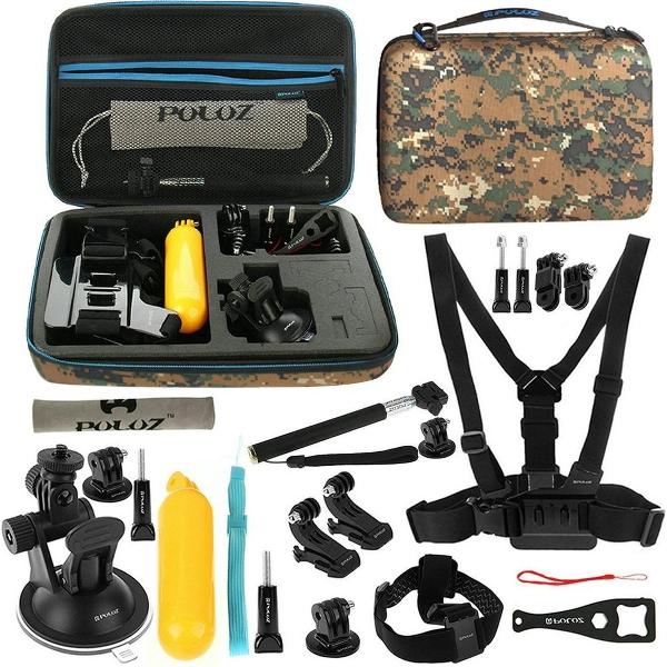 20 in 1 GoPro accessoire camouflage combo kit voor GoPro HERO 6 / 5 / 4 Session / 4 / 3+ / 3 / 2 / 1