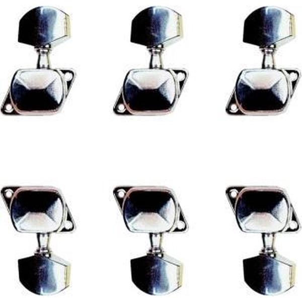 Yellow Parts EZ1721CMachine Heads Acoustic Chrome 3L + 3R