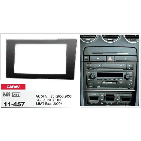 2-DIN AUDI A4 (B6) 2000-2006, A4 (B7) 2004-2009 / SEAT Exeo 2009-2013 inbouwpaneel Audiovolt 11-457