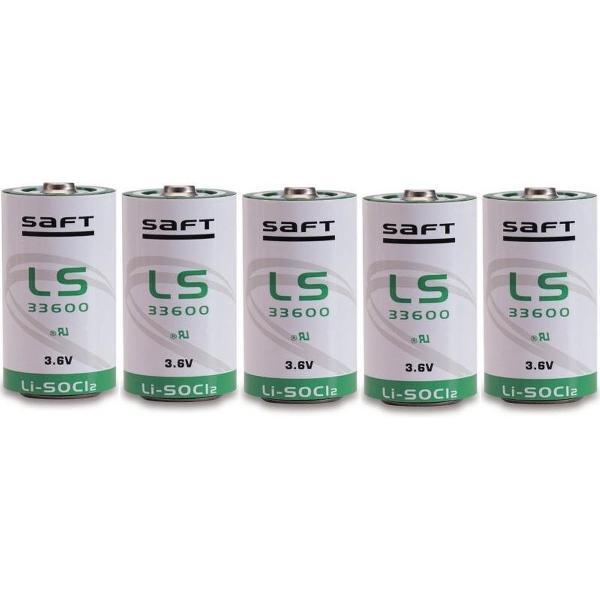 5 Stuks - SAFT LS 33600 D-formaat Lithium batterij 3.6V