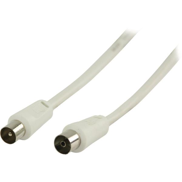 Valueline coax antennekabel coax mannelijk - coax vrouwelijk 1,50 m wit