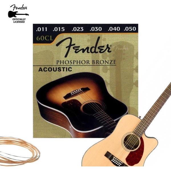 Fender 60CL Phosphor Bronze Full Bottom Gitaarsnaren Voor Akoestische gitaar