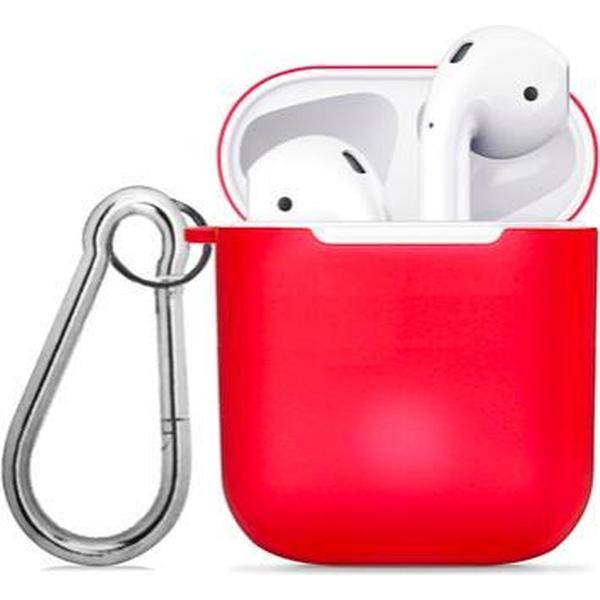 iShell Series TPU Beschermhoes voor Apple AirPods - Rood Transparant