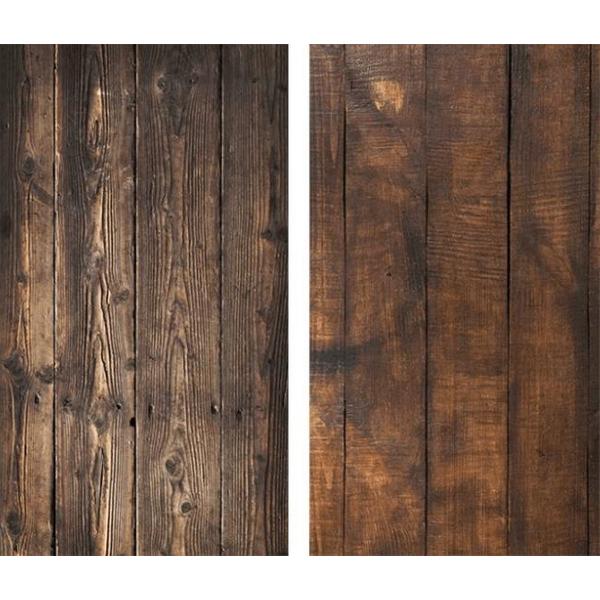 DW4Trading® Vinyl achtergrond dubbelzijdig voor food fotografie planken hout