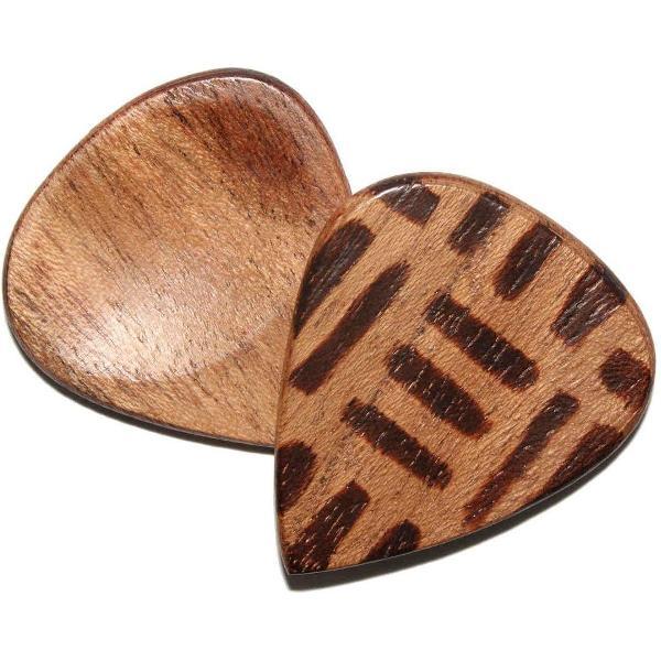 Pokhout houten 2-pack plectrum gebrand 3.00 mm