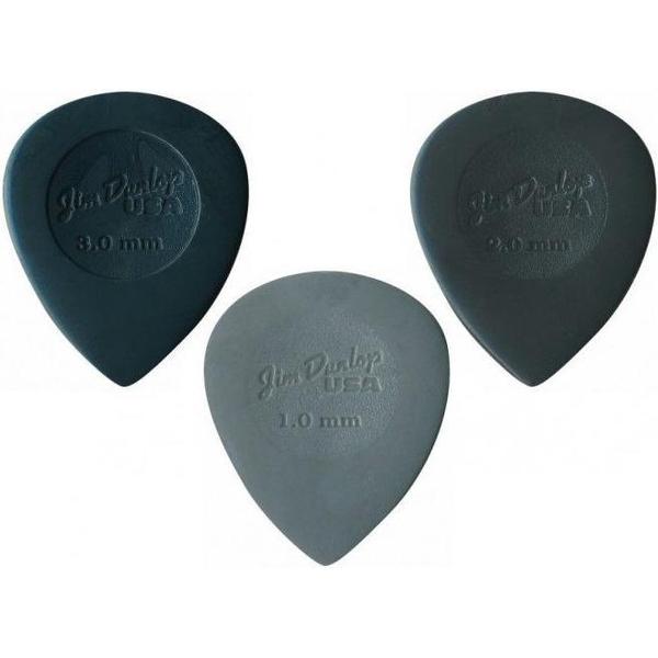 Dunlop plectrum Nylon Big Stubby pick SET 1.00 mm - 3.00 mm 6-pack