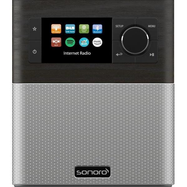 Sonoro STREAM V2 - DAB+ radio - internet radio - BlueTooth - Wifi - Bruin/Zilver