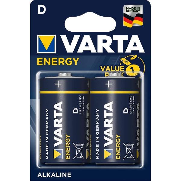Varta Batterijen Lr20 Alkaline Energy 1,5v 2 Stuks