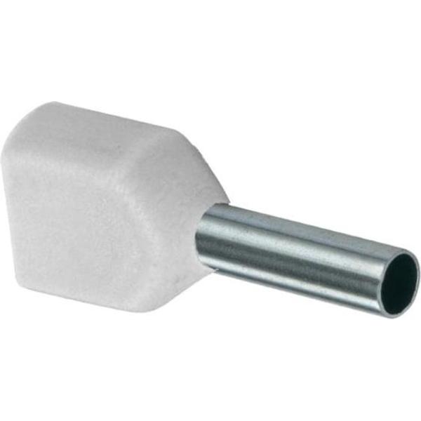 Duo Adereindhuls geisoleerd 0,5mm² wit - per 100 stuks