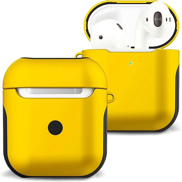 Hoes Voor Apple AirPods 2 Hoesje Case Hard Cover - Geel
