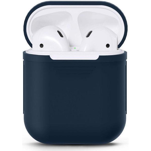 Apple AirPods Stevig Siliconen Hoesje Donker Blauw