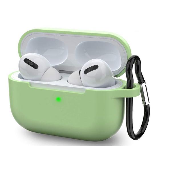 Apple Airpods Pro hoesje - Premium Siliconen beschermhoes met opdruk - 3.0 mm - Groen