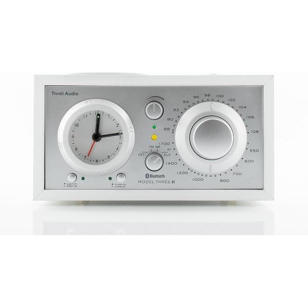 Tivoli Audio - ModelThreeBluetoothw/USB - Wekkerradio - Zilver/Wit