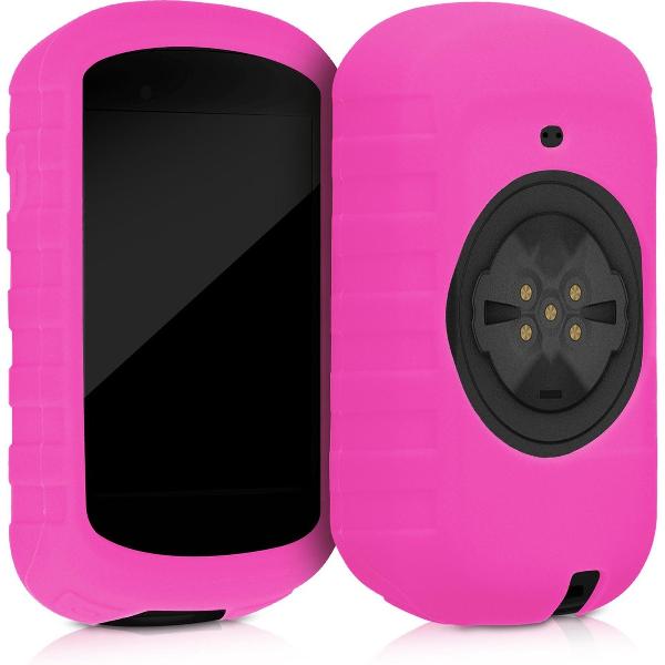 kwmobile hoes voor Garmin Edge 830 - Siliconen beschermhoes voor fietsnavigatie - roze