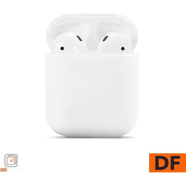Airpods Siliconen Beschermhoes - Mat Wit | Airpods 1 / 2