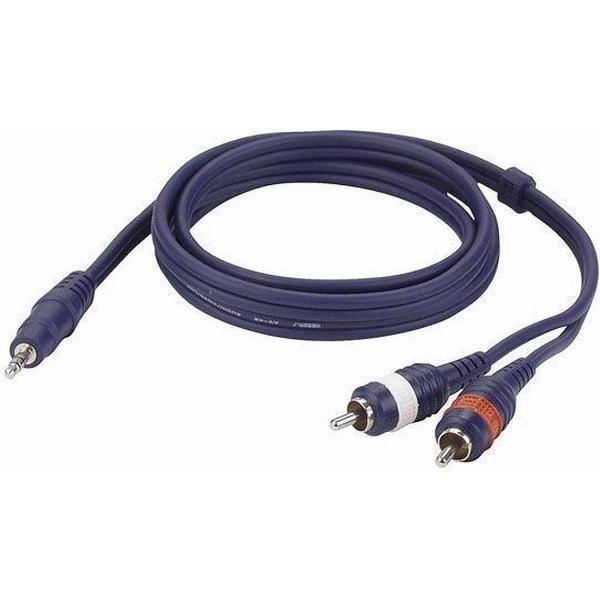 DAP Audio Mini Jack naar RCA Overgangskabel 6m - Mini Jack Stereo naar 2x RCA (Tulp) - 6m