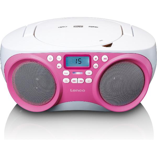 Lenco SCD-301 | Radio CD-speler met USB-aansluiting | Roze