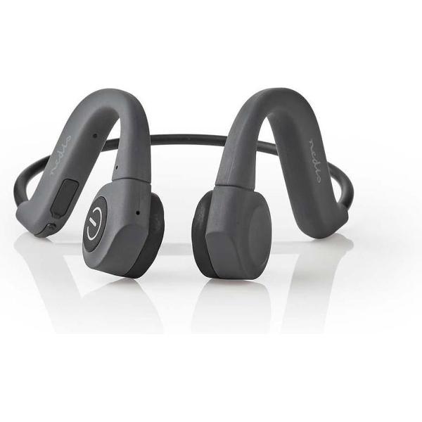 Nedis HPBT5400GY Bone Conduction Hoofdtelefoon Afspeeltijd 6,5 Uur Bluetooth®-verbinding 8 Gb Intern Geheugen Grijs