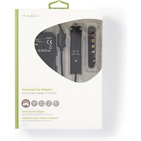 Nedis ACPA010 Universele Ac-voedingsadapter 1,5/3/4,5/5/6/9/12 V Dc 3,0 A