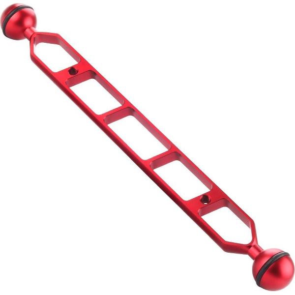 PULUZ 11.0 inch 27.9cm aluminiumlegering dubbele ballenarm voor onderwaterlamp / videolicht (rood)