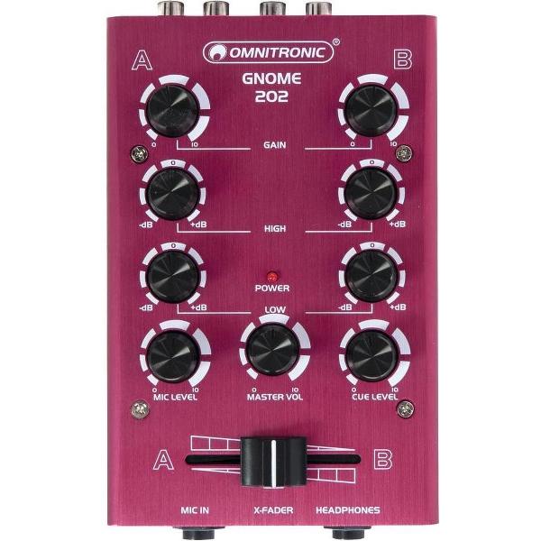 OMNITRONIC Mengpaneel - Audio mixer GNOME-202 Mini Mixer - red