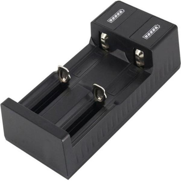 DrPhone - CHARGEX® 2 slot Batterij - Li-Ion 18650 - 26650 - 14500 - USB Lader Slimme Laadstroom voor Oplaadbare Batterijen