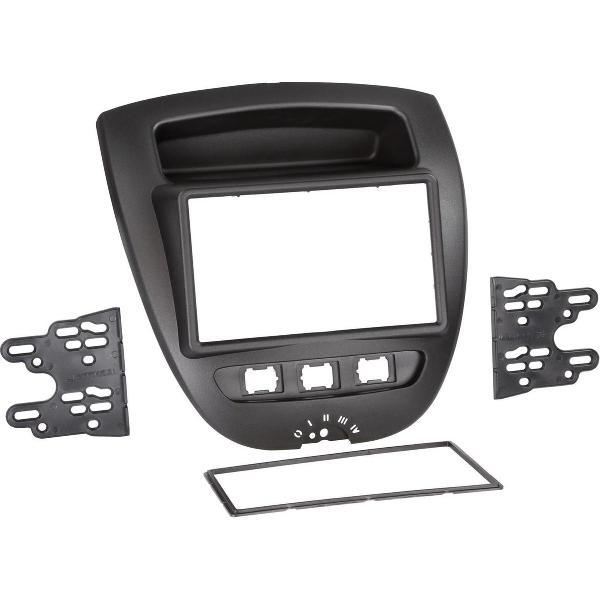 2-DIN Paneel Citroën C1 - Peugeot 107 - Toyota Aygo 2005-2013 Kleur: Zwart