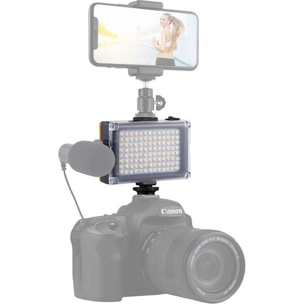 PULUZ Pocket 96 LEDs 860LM Professionele fotografie Video- en fotostudioverlichting met witte en oranje magneetfilters Lichtpaneel voor Canon, Nikon, DSLR-camera's