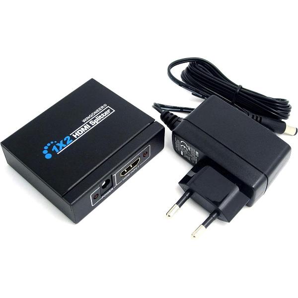 hdmi splitter 1 in 2 uit - WINGONEER 1x2 HDMI Splitter 1 in 2 Uitgangen HDMI V1.4 voor HD-TV PS3 PS4 Blu-ray