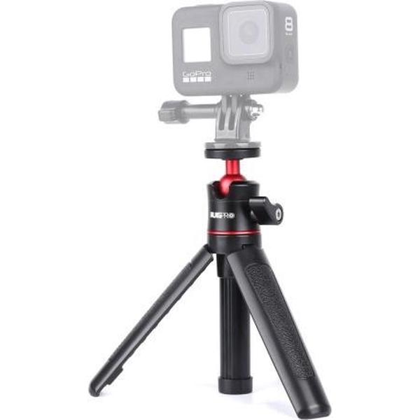 RUIGPRO Multifunctionele opvouwbare statiefhouder Selfie Monopod-stick met balhoofd voor GoPro HERO9 Black / HERO8 Black / 7/6/5, Insta360 One R, DJI Osmo Action, Xiaoyi Sportcamera's (zwart)