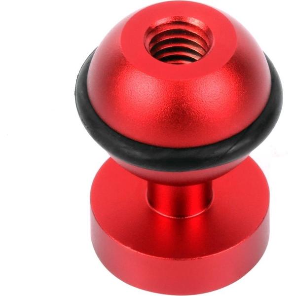 PULUZ CNC aluminium kogelkopadapterbevestiging voor DJI Osmo Action, GoPro HERO7 / 6/5/5 sessie / 4 sessie / 4/3 + / 3/2/1, Xiaoyi en andere actiecamera's, diameter: 2,5 cm (rood)